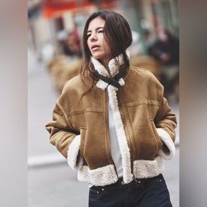 ZARA NWT DOUBLE-FACED JACKET WITH CENTRAL ZIP